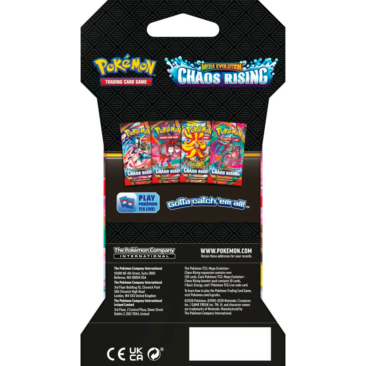 Mega Evolution Chaos Rising · Sleeved Booster Pack (1 Sobre)